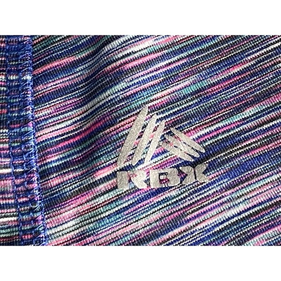 RBX Performance Womens Space-dye Multi-color Activewear Workout V-Neck Top Large - Picture 5 of 9